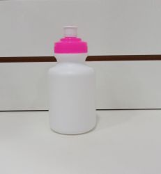 Atacado Squeeze Plástico 350ml Branco C/ Tampa Pink